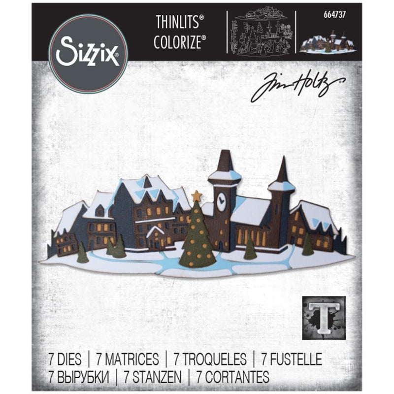 Sizzix Thinlits Die Set - Holiday Village, Colorize, 664737 by: Tim Holtz