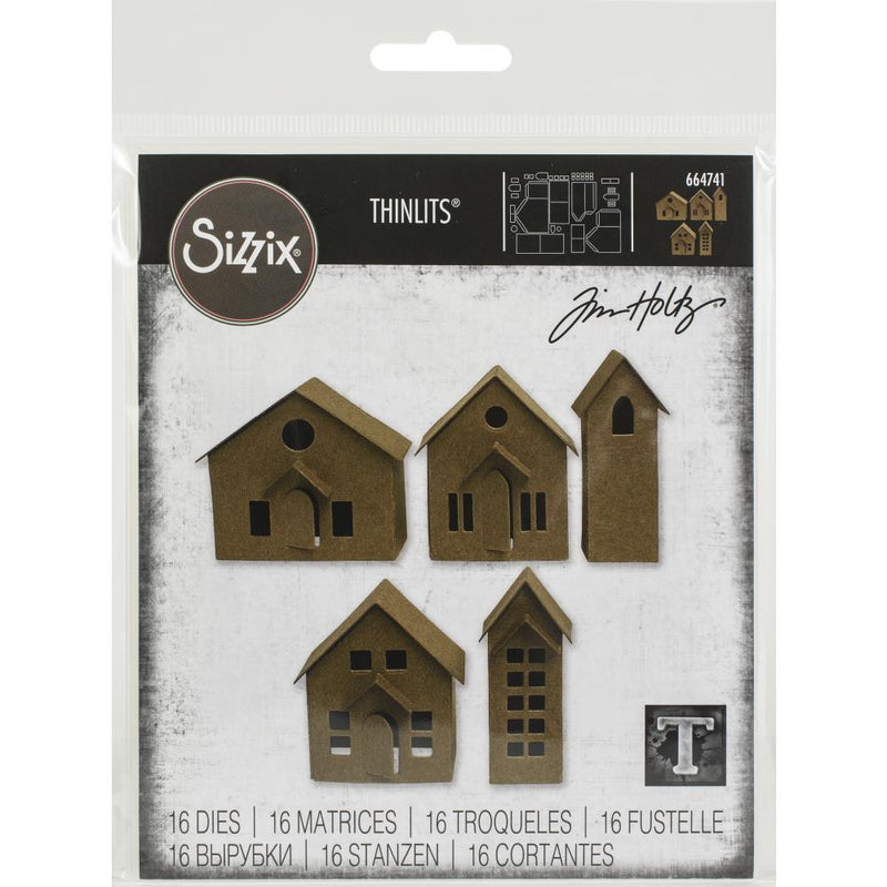 Sizzix Thinlits Die Set 16Pc - Paper Village, 664741 by: Tim Holtz