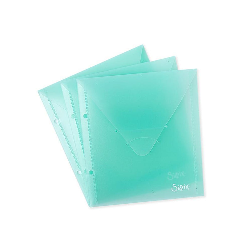 Sizzix - Die Storage Envelopes 3Pc - Mint Julep, 664901