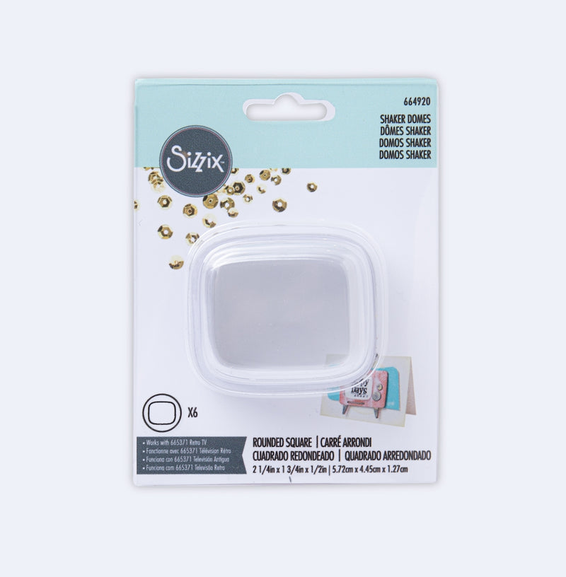 Sizzix - Making Essential - Shaker Domes, 6Pc - Rounded Square, 664920