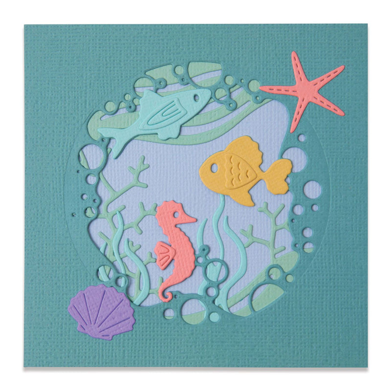 Sizzix Thinlits Die Set - Ocean Scene, 665190 by: Olivia Rose