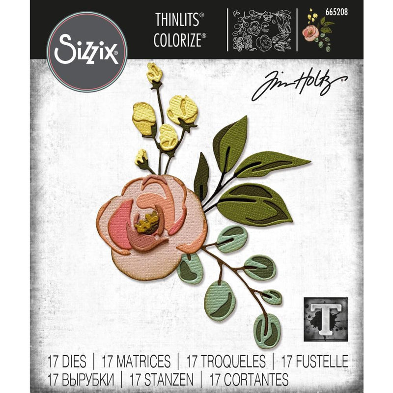 Sizzix Thinlits Die Set - Bloom, Colorize, 665208 by: Tim Holtz