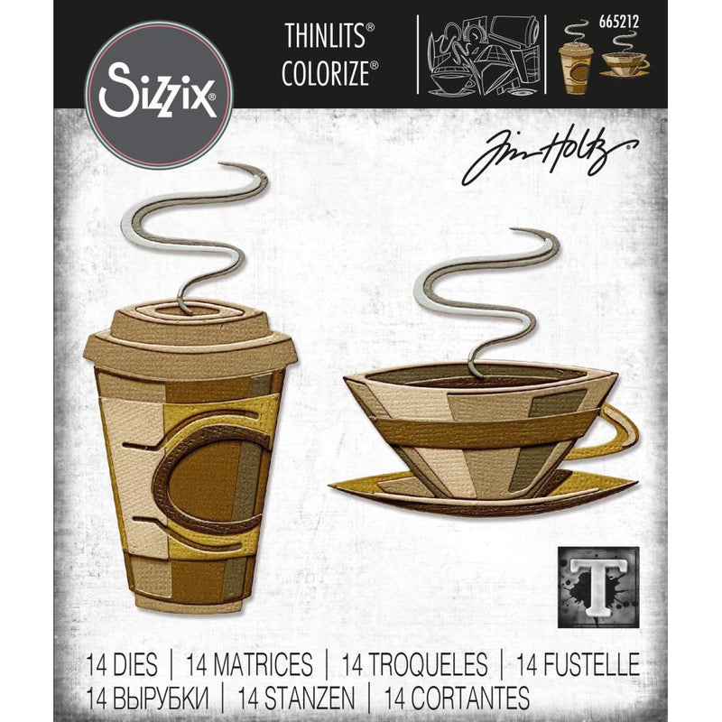 Sizzix Thinlits Die Set - Cafe, Colorize 665212 by: Tim Holtz