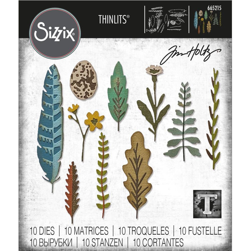Sizzix Thinlits Die Set - Funky Nature, 665215 by: Tim Holtz