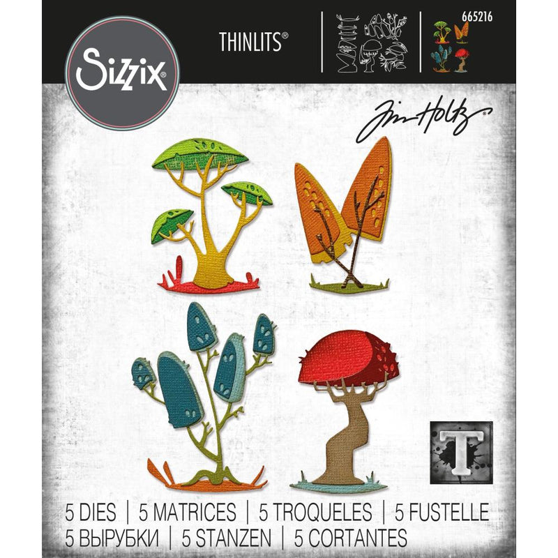 Sizzix Thinlits Die Set - Funky Toadstools, 665216 by: Tim Holtz