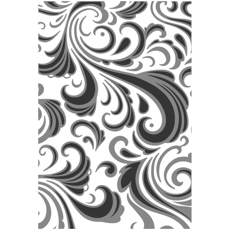Sizzix Texture Fades Multi-Level Embossing Folder - Swirls, 665226 by: Tim Holtz