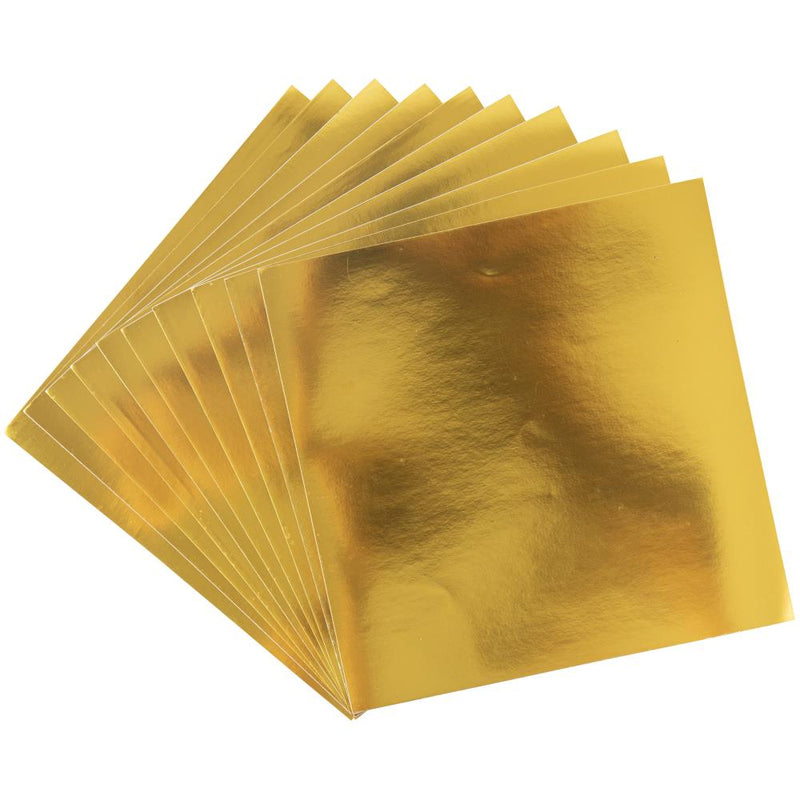 Sizzix Surfacez - Aluminum Metal Sheets 10Pc, 6x6 - Gold, 665258