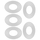 Sizzix Framelits Die Set - Stacked Tiles, Ovals, 665368 by: Tim Holtz