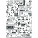 Sizzix Texture Fades Multi-Level Embossing Folder - Circuit, 665372 by: Tim Holtz