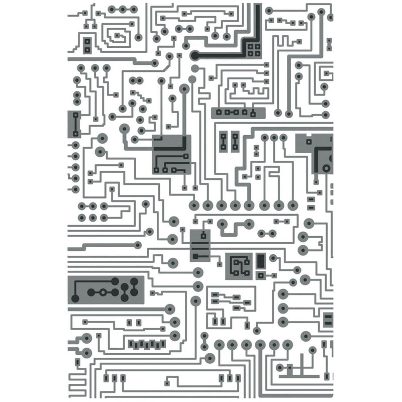 Sizzix Texture Fades Multi-Level Embossing Folder - Circuit, 665372 by: Tim Holtz