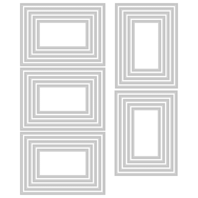 Sizzix Thinlits Die Set 25PK - Stacked Tiles, Rectangles, 665433 by: Tim Holtz
