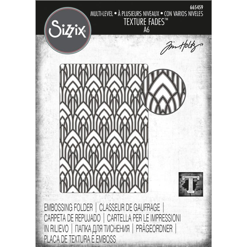 Sizzix Texture Fades Multi-Level Embossing Folder - Arched, 665459 by: Tim Holtz