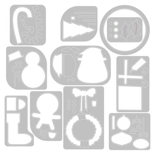 Sizzix Thinlits Die Set  - Christmas Minis, 665567 by: Tim Holtz