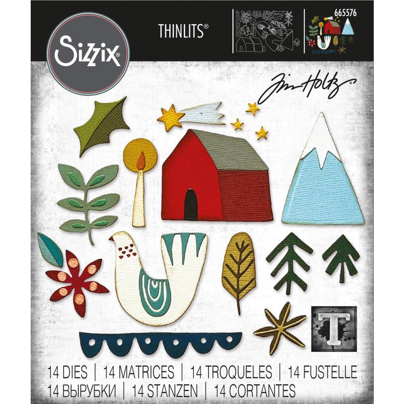 Sizzix Thinlits Die Set  - Funky Nordic, 665576 by: Tim Holtz