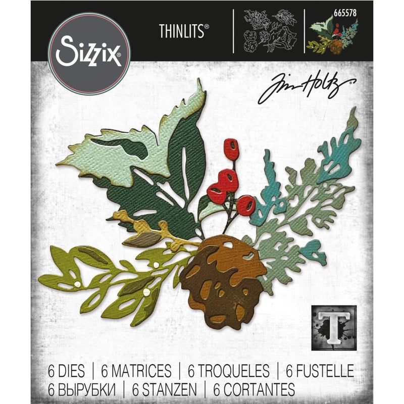 Sizzix Thinlits Die Set  - Holiday Brushstroke