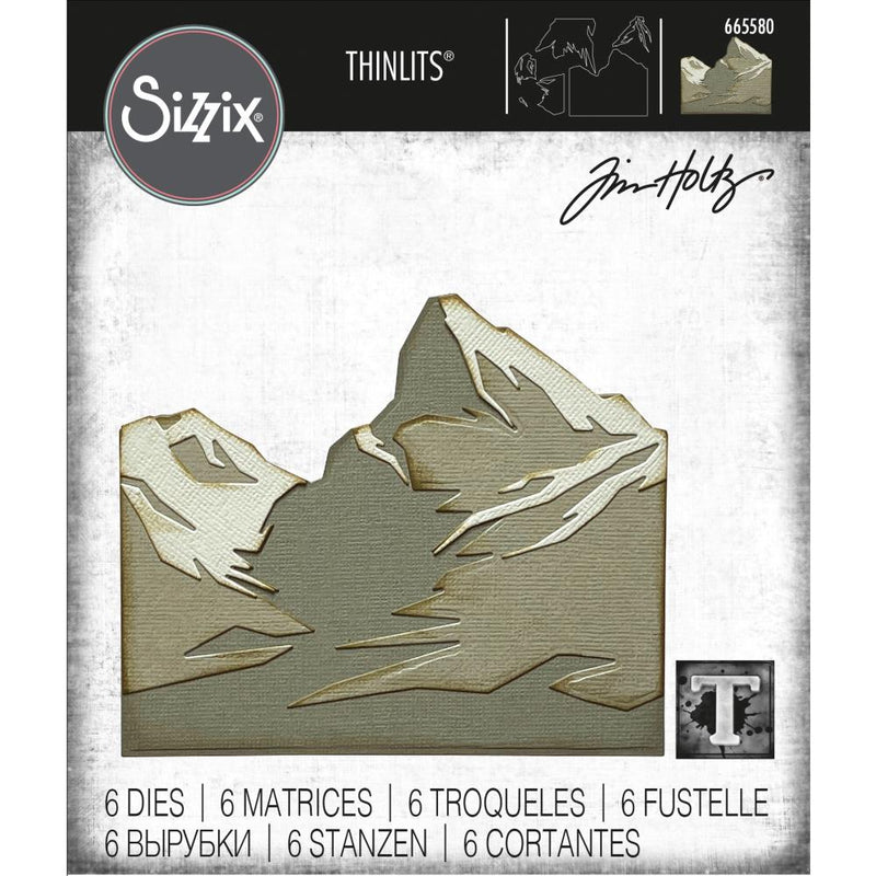Sizzix Thinlits Die Set  - Mountain Top, 665580 by: Tim Holtz