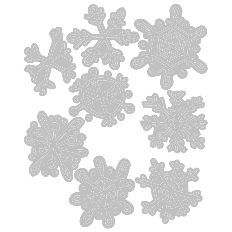 Sizzix Thinlits Die Set  - Scribbly Snowflakes, 665582 by: Tim Holtz