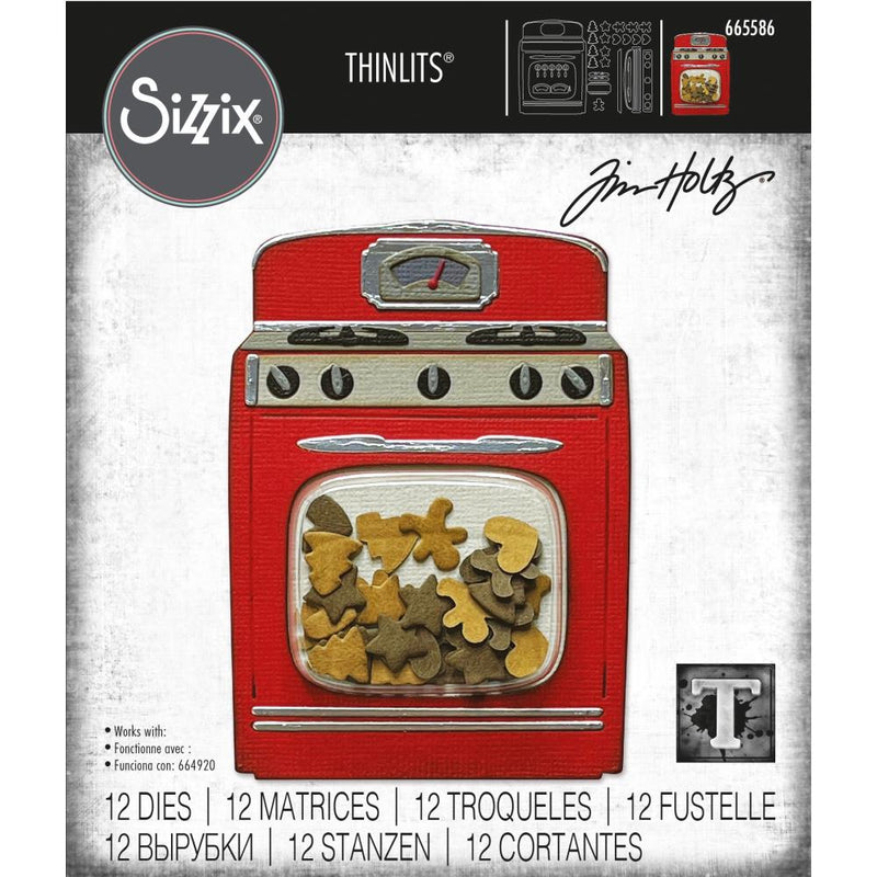 Sizzix Thinlits Die Set  - Retro Oven, 665586 by: Tim Holtz