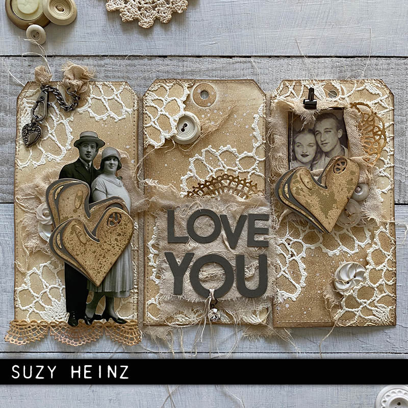 Sizzix 3-D Texture Fades Embossing Folder - Doily, 665735 by: Tim Holtz