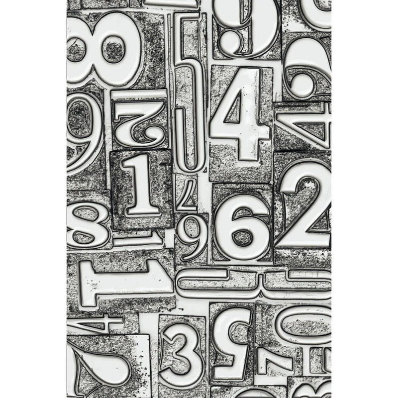 Sizzix 3-D Texture Fades Embossing Folder - Numbered, 665753 by: Tim Holtz
