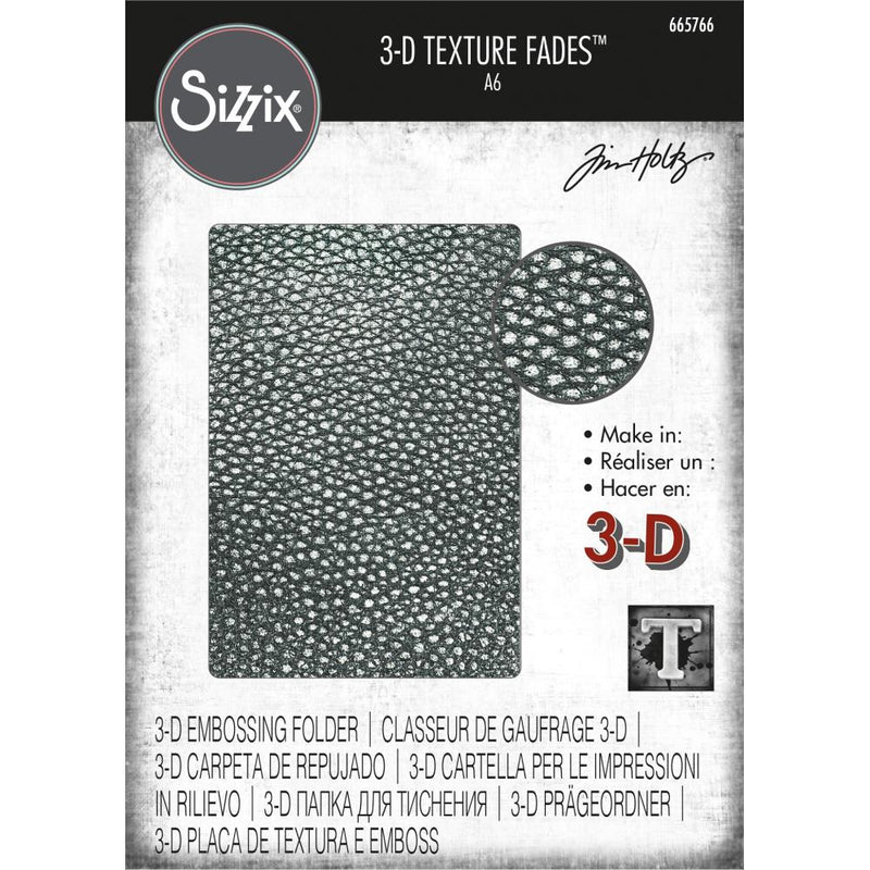 Sizzix 3-D Texture Fades Embossing Folder - Cracked Leather, 665766 by: Tim Holtz