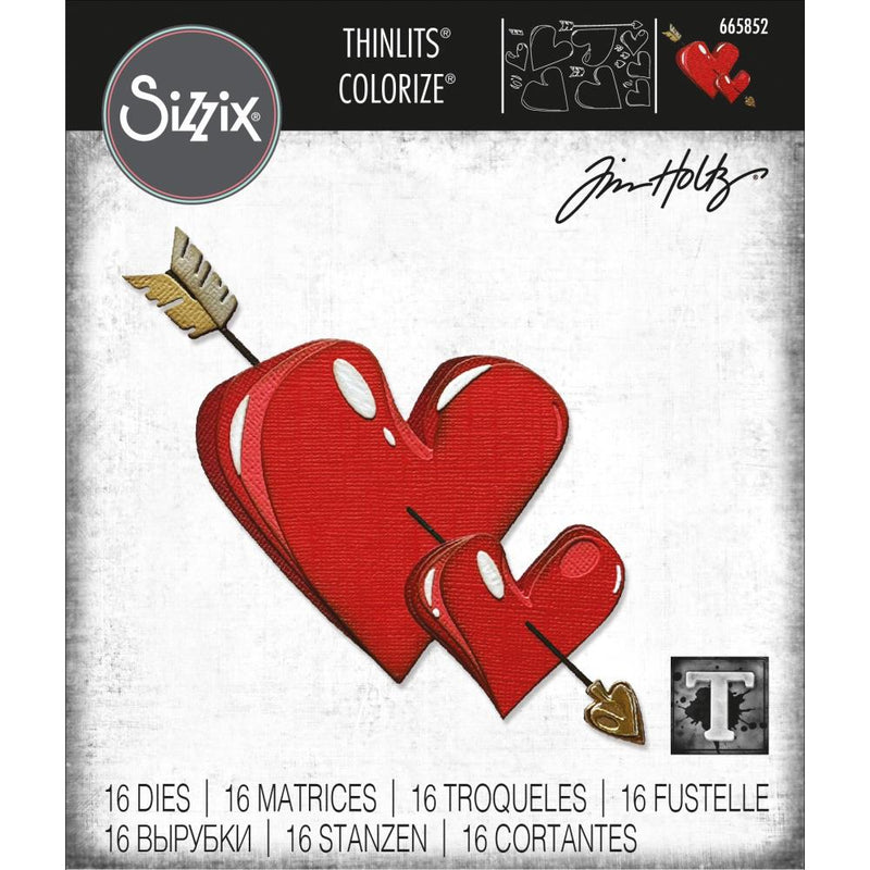 Sizzix Thinlits Die Set - Lovestruck Colorize, 665852 by: Tim Holtz