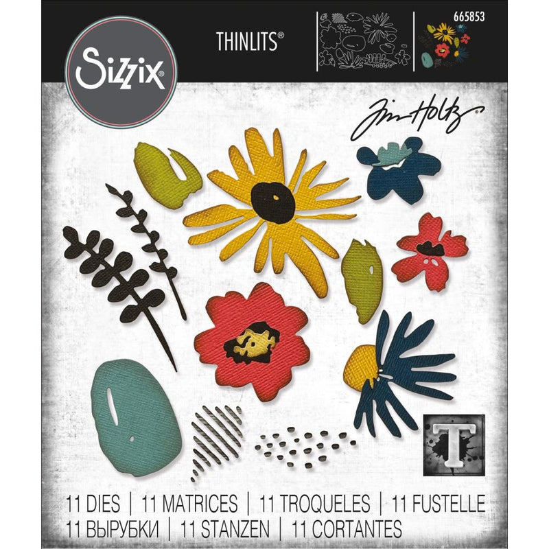 Sizzix Thinlits Die Set - Modern Floristry, 665853 by: Tim Holtz