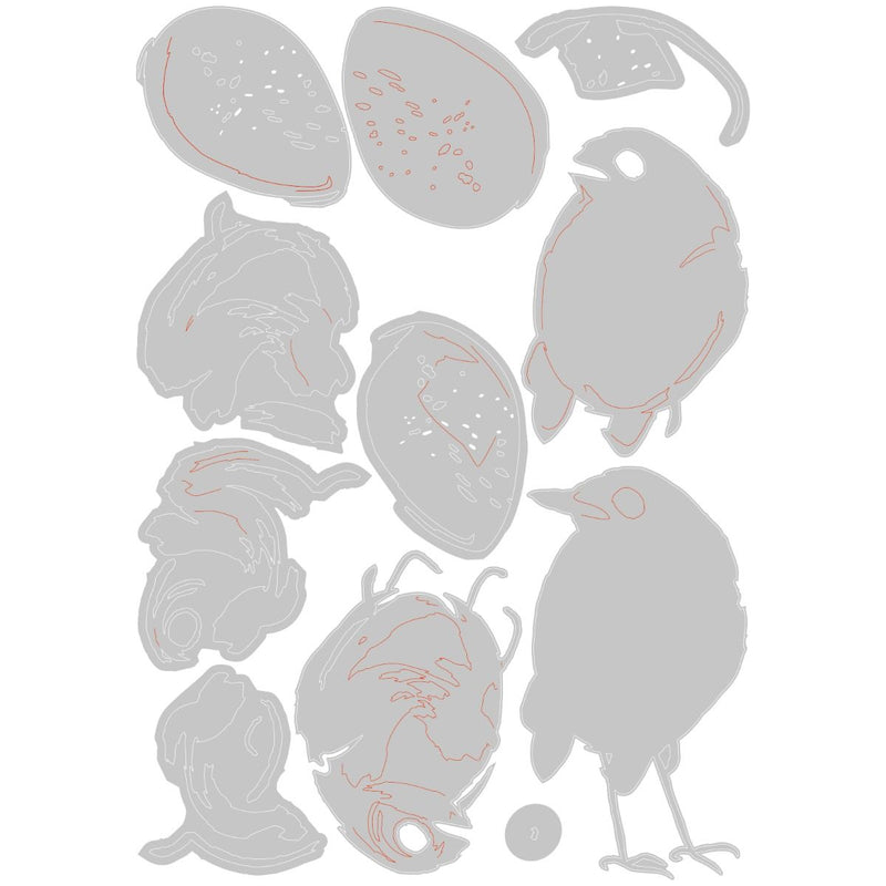 Sizzix Thinlits Die Set - Bird & Egg Colorize, 665857 by: Tim Holtz