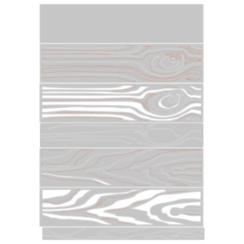 Sizzix Thinlits Die Set - Woodgrain Colorize, 665860 by: Tim Holtz