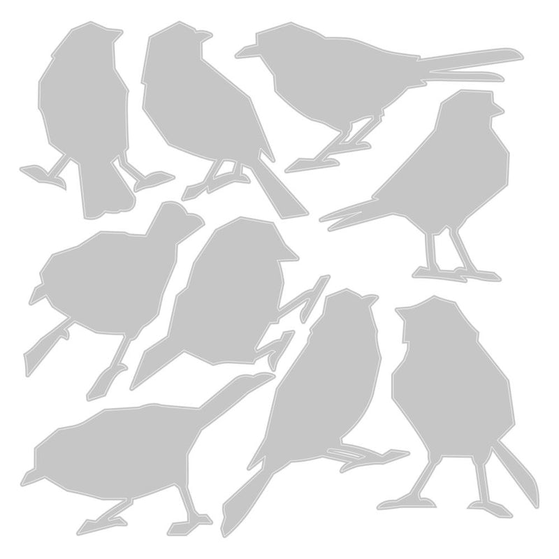 Sizzix Thinlits Die Set - Silhouette Birds, 665861 by: Tim Holtz