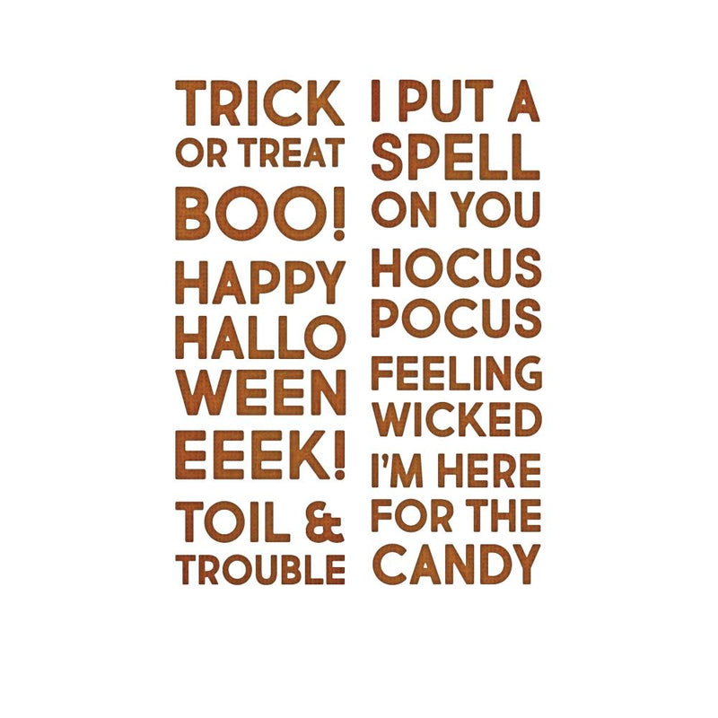 Sizzix Thinlits Die Set - Bold Text Halloween, 665995 by: Tim Holtz
