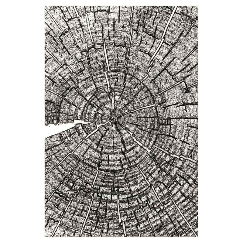 Sizzix 3-D Texture Fades Embossing Folder - Tree Rings, 666049 by: Tim Holtz