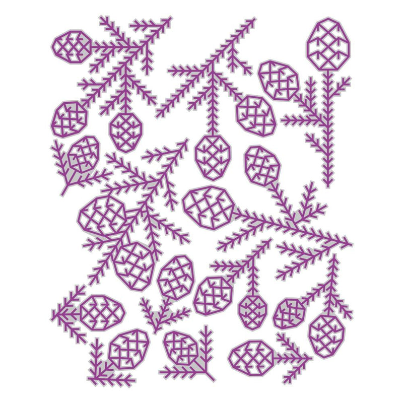 Sizzix Thinlits Die Set - Pine Patterns, 666070 by: Tim Holtz