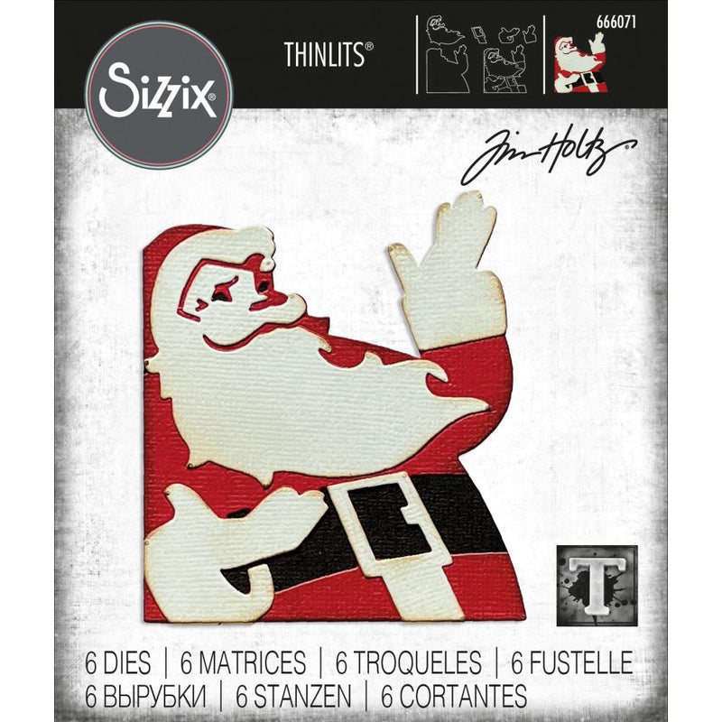 Sizzix Thinlits Die Set - Retro Santa, 666071 by: Tim Holtz