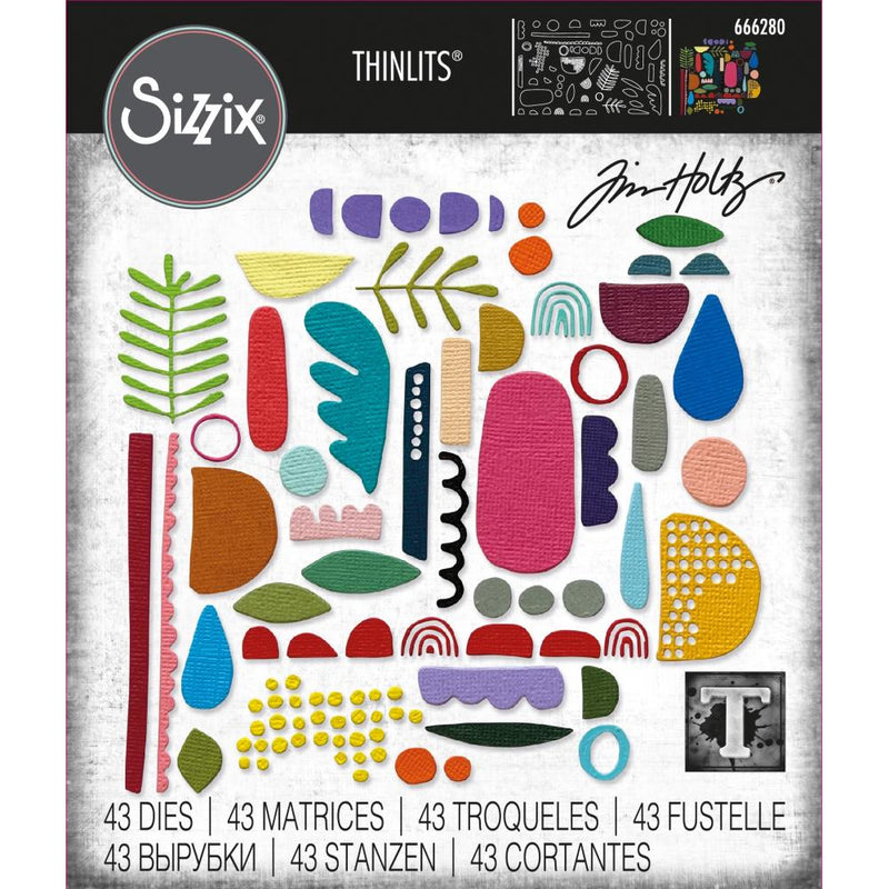 Sizzix Thinlits Die Set- Abstract Elements, 666280 by: Tim Holtz