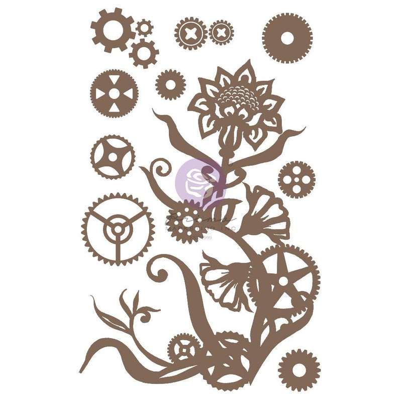 Finnabair Decorative Chipboard - Steampunk Flowers 13Pc, 968892
