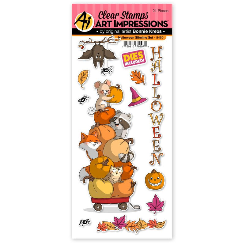 Art Impressions Stamp & Die Set - Halloween Slimline Set, AI5460