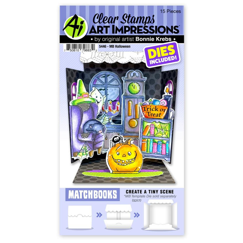 Art Impressions MATCHBOOK Stamp & Die Set - MB Halloween, AIMB5446