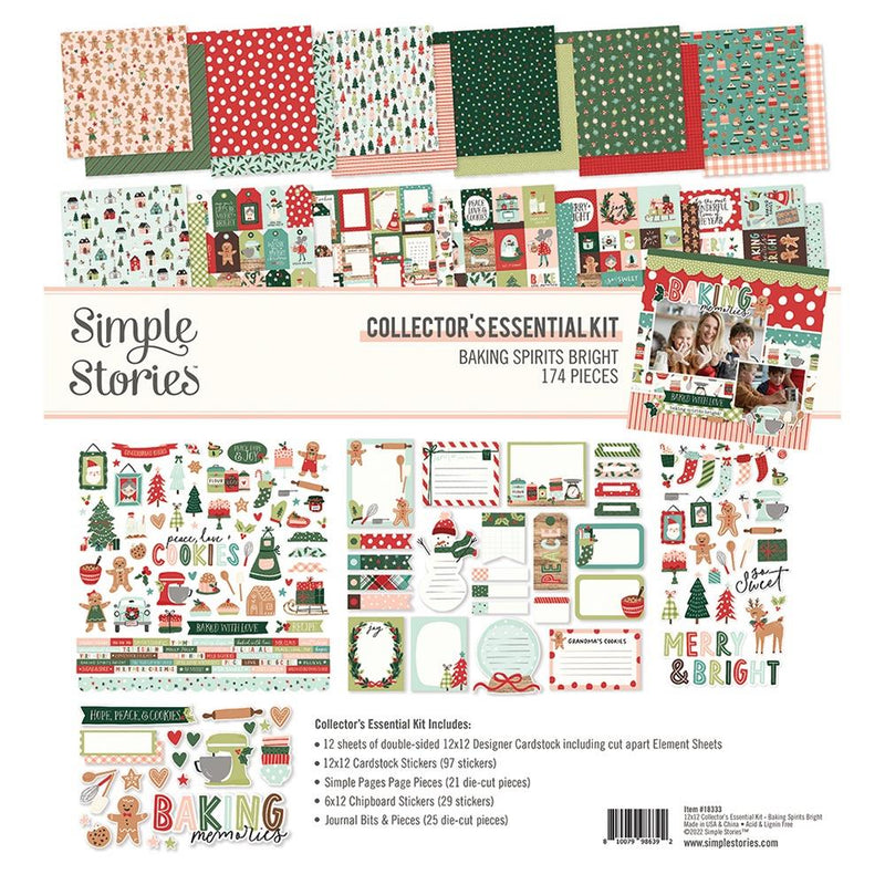 Simple Stories 12x12 Collector's Essential Kit - Baking Spirits Bright, BAKI8333