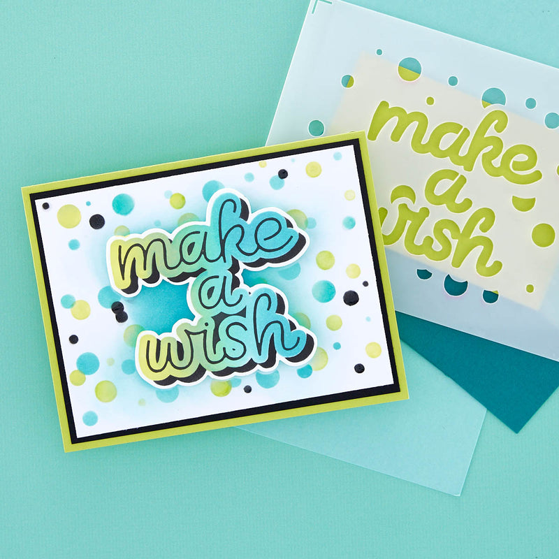 Spellbinders Stencil and Die Bundle- Make a Wish Confetti, BD-0751