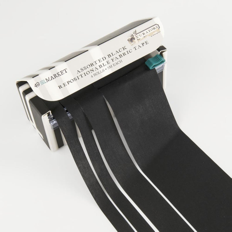 49 And Market Fabric Tape - Curators - All Black Assortment, C-36806