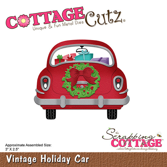 CottageCutz Dies - Vintage Holiday Car, CC-355