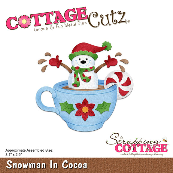 CottageCutz Dies - Snowman In Cocoa, CC-374