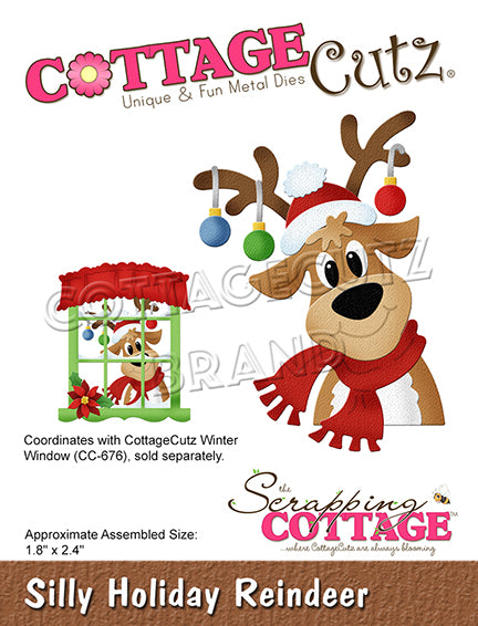 CottageCutz Dies - Silly Holiday Reindeer, CC-671