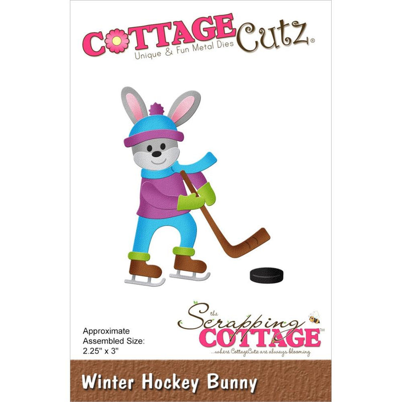 Cottage Cutz Dies - Winter Hockey Bunny, CC-965