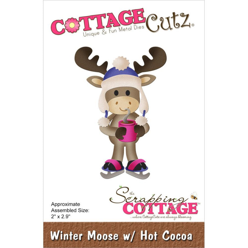 Cottage Cutz Dies - Winter Moose w/Hot Cocoa, CC-967