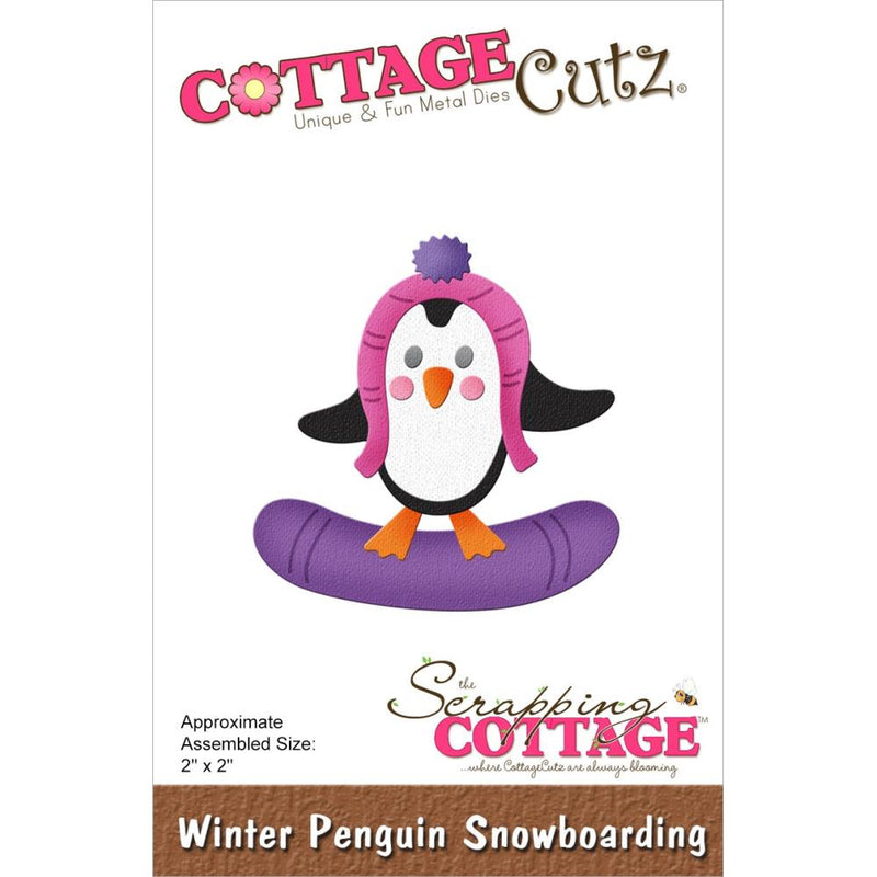 Cottage Cutz Dies - Winter Penguin Snowboarding, CC-969