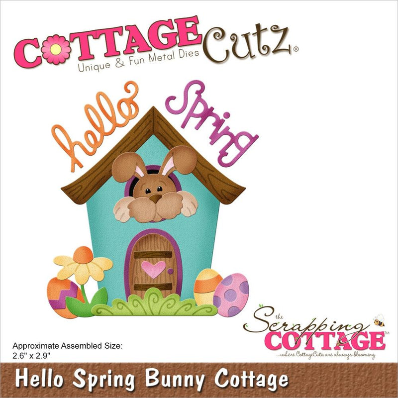 CottageCutz Dies - Hello Spring Bunny Cottage, CC-996