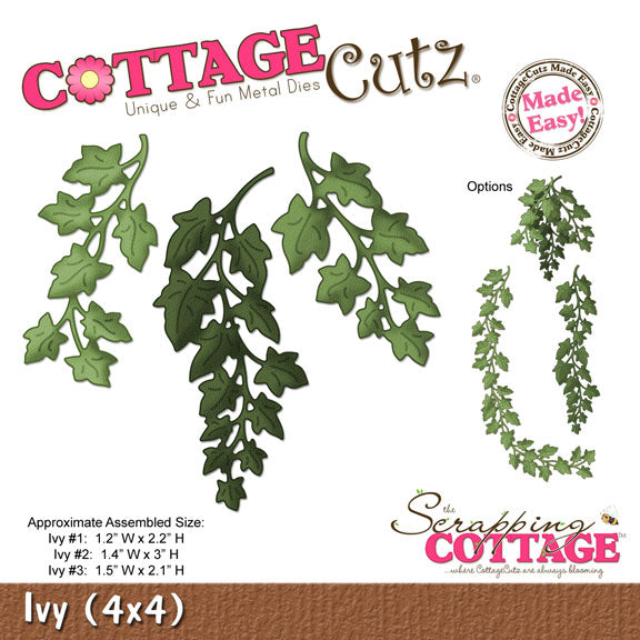 CottageCutz Dies - Ivy (4x4), CC4x4-506