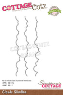 CottageCutz Dies - Clouds - Slimline, CCB-077